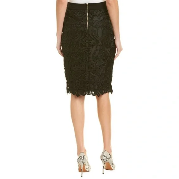 Gracia Black Lace Pencil Midi Skirt NWT - Picture 2 of 9